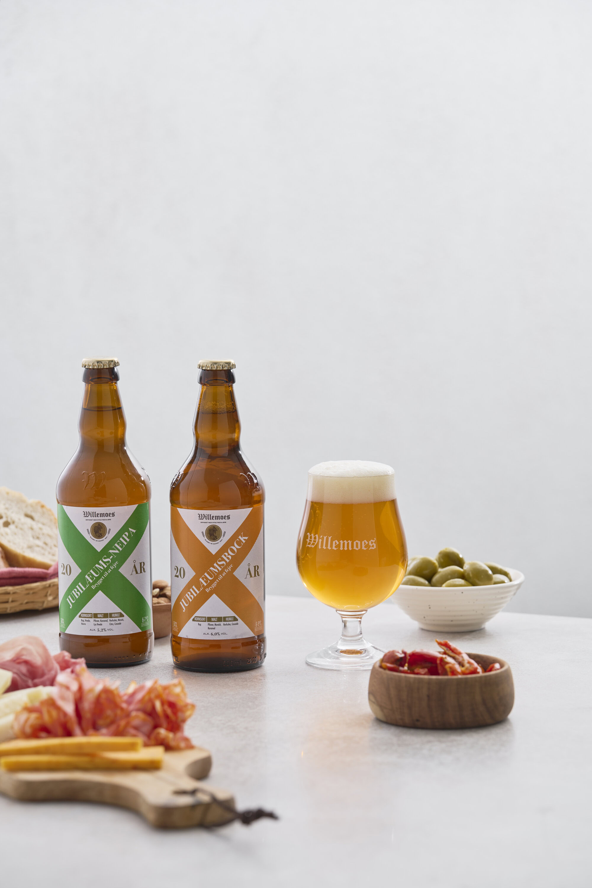 Willemoes Jubilæumsbock og Willemoes NEIPA - Serveringsforslag - Bryggeriet Vestfyen