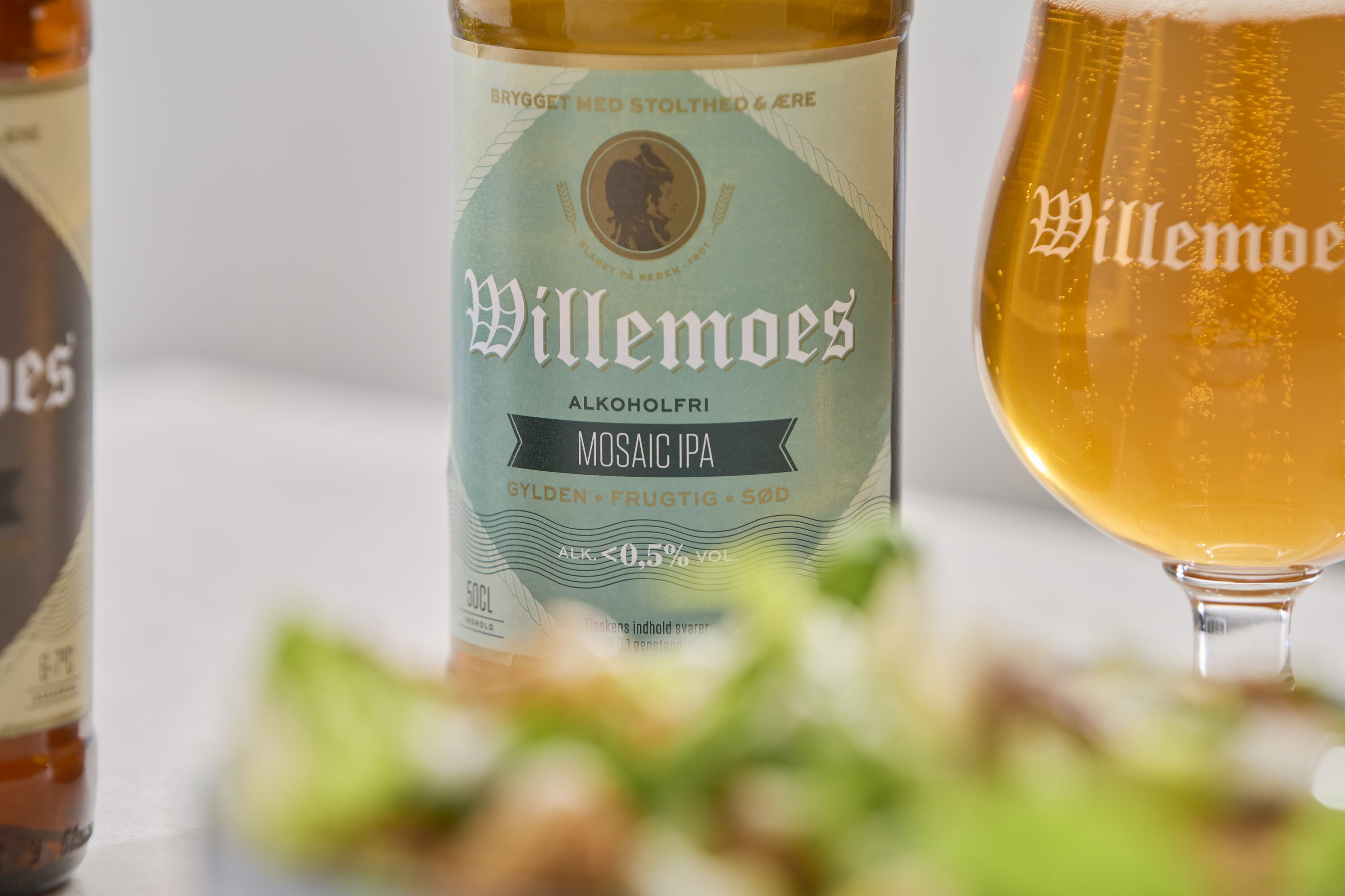 Willemoes Mosaic IPA - Alkoholfri - Closeup - Miljø - Bryggeriet Vestfyen
